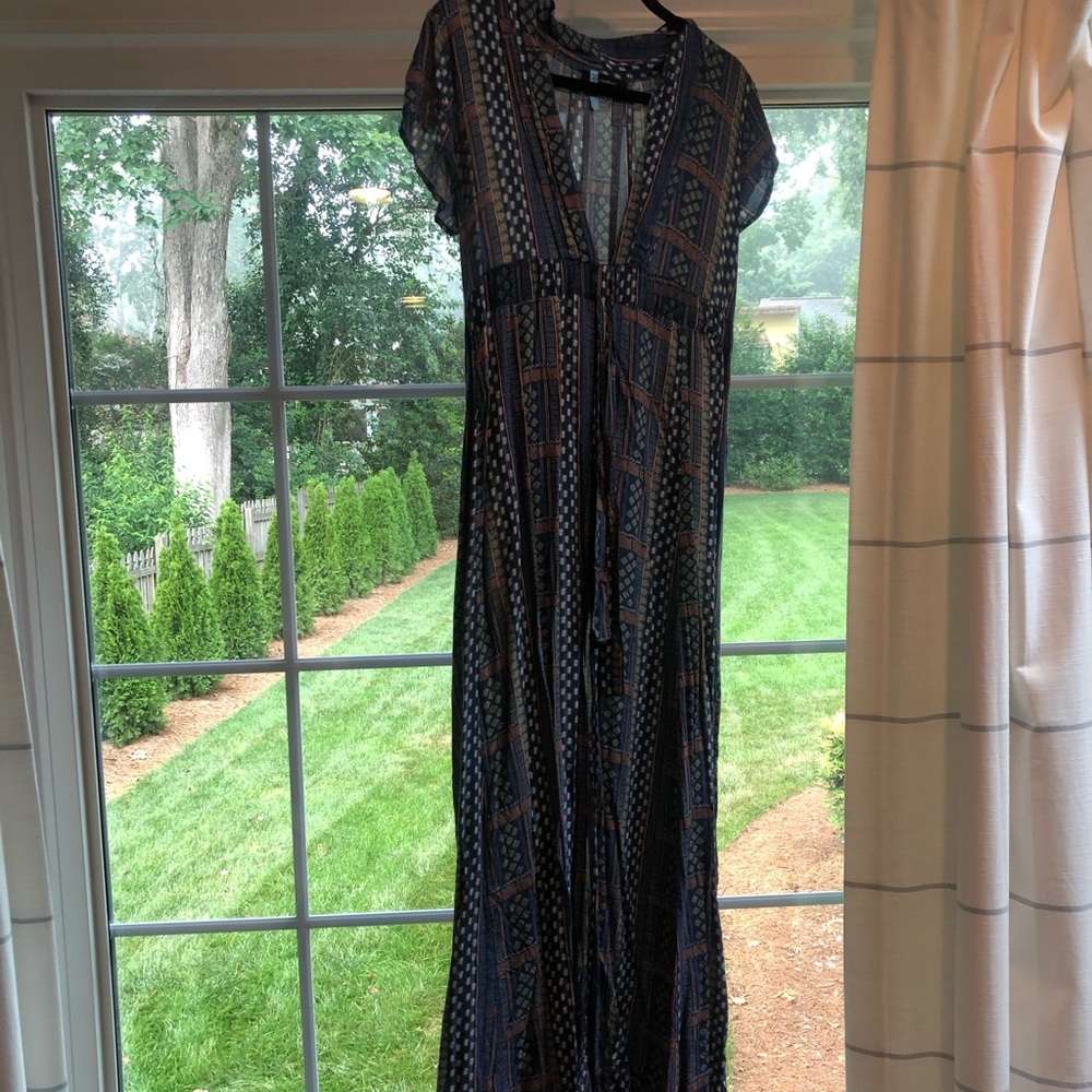 Deep V maxi dress